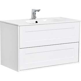 Alterna Tvättställsskåp Gabriella med Ariella Mineralkomposit P3 Kommod+Ts2 90 Mvit 8913558