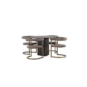 Venture Home Matgrupp Olivia Ø110 cm med 4 st Morning stolar GR23811