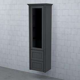 Björbo Badrum Högskåp Valhall Vitrinlucka med Två Lådor 2 Antracit Höger VH53VLH