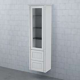 Björbo Badrum Högskåp Valhall Vitrinlucka med Två Lådor 2 Antikvit Höger VH51VLH