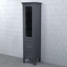 Björbo Badrum Högskåp Saga Vitrinlucka Dälja Stålblå 2 Lådor Höger SHV4D8H