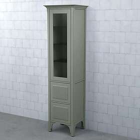 Björbo Badrum Högskåp Saga Vitrinlucka Harv Mossgrön 2 Lådor Vänster SHV4H7V