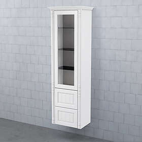 Björbo Badrum Högskåp Valhall Vitrinlucka med Två Lådor 2 Vänster VH5VIVLV