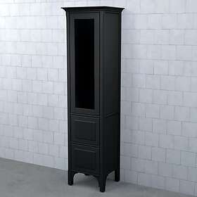 Björbo Badrum Högskåp Saga Vitrinlucka Harv Svart 2 Lådor Höger SHV4H9H