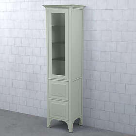 Björbo Badrum Högskåp Saga Vitrinlucka Harv Lindblomsgrön 2 Lådor Vänster SHV4H6V