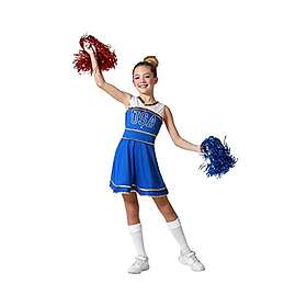 Atosa blå cheerleader kostym flicka barn 5 till 6 år