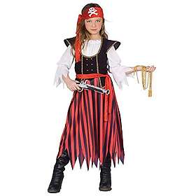 Ciao! Baby flicka piratessa kostym bambu (Taglia 8–10 år) kostym, Rosso/Nero