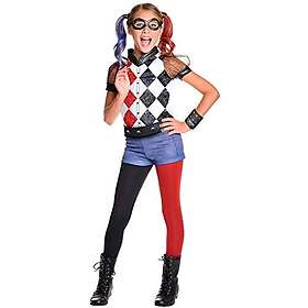 Rubies Rubie's 620712 – DC Super Hero Girls Harley Quinn Deluxe barnkostym, M (5–7 år)