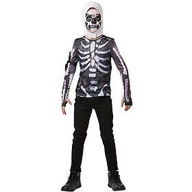 Rubies Rubie's Officiell Fortnite Skull Trooper kostymkit, gaminghud, liten (140 cm)