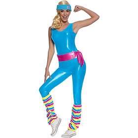 Rubies Barbie-idrottsdräkt för kvinnor Jumpsuit värmare bälte och huvudband officiell Mattel till jul karneval Halloween Bachelorette-fester