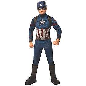 Rubies Rubie's Officiell lyxdräkt Captain America, Avengers Endgame, barnstorlek M, 5–7 år, höjd 132 cm