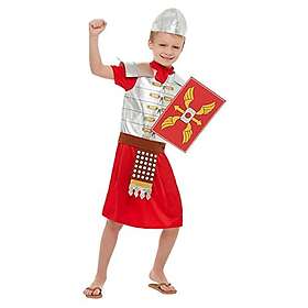 Smiffys 52014S officiell licensprodukt Horrible Histories Roman Boy kostym, unisex, röd, S-4-6 år