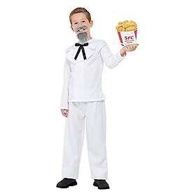 Smiffys Smiffy's 71068M Captain Cluck kostym, unisex, vit, M-7-9 år