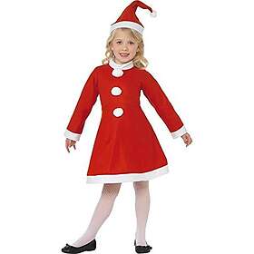 Smiffys , barn flicka jultomte kostym, klänning och mössa, storlek: L, 38385