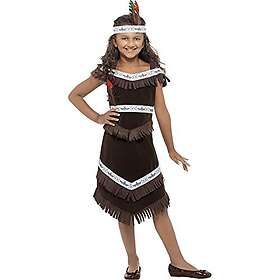 Smiffys 41096 Flickor Indian Kostym Klänning och Pannband