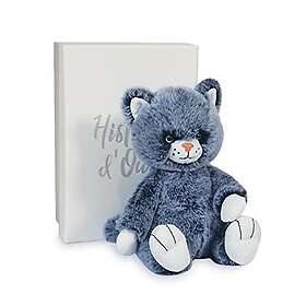 Histoire d'Ours Kattplysch 17 cm blå presentidé Lulu den blå katten trogna följe