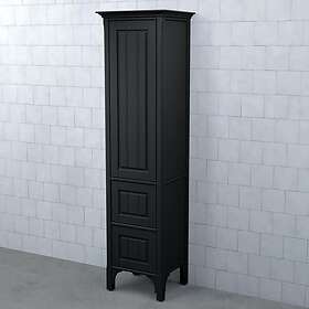 Björbo Badrum Högskåp Saga Rampärlspont Svart Lucka 2 Lådor Vänster SHT4R9V