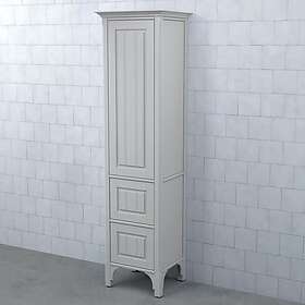 Björbo Badrum Högskåp Saga Rampärlspont Ljusgrå Lucka 2 Lådor Vänster SHT4RGV