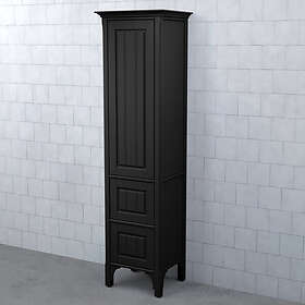 Björbo Badrum Högskåp Saga Rampärlspont Svart Lucka 2 Lådor Höger SHT4R9H