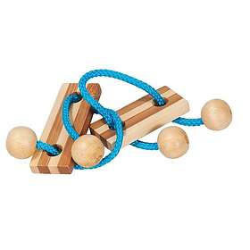 Snör-knep & knåp Blå, 4 kulor, 2 plattor