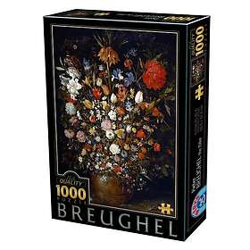 D-Toys Pussel Brueghel: Vas med blommor, 1000 bitar