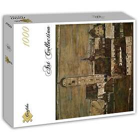Grafika Art Puzzle E.Schiele: Sten vid Donau II 1000 Bitar
