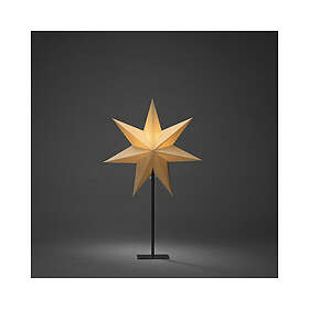 Konstsmide Pappersstjärna 40x65cm med metallfot beige