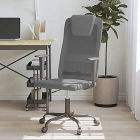 vidaXL Office Chair grå nättyg och konstläder 353020