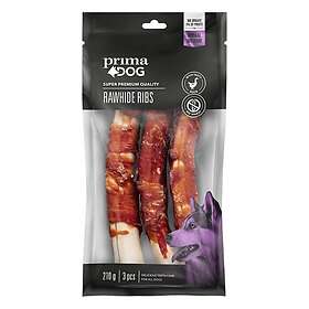 PrimaDog Prima Dog Rawhide Ribs with Duck 3-pack