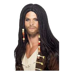 Smiffys Piratperuk Svart One size