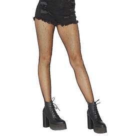 Fishnet Strumpbyxor med Strass Deluxe One size