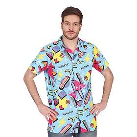 Fiestas Guirca 80-tals Skjorta Blå med Mönster - Large