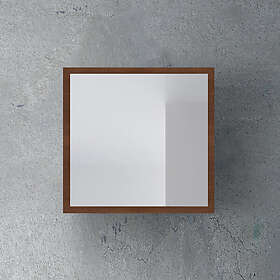 4AQUA Spegel Luna med ram (Mörkbrun ek/80)