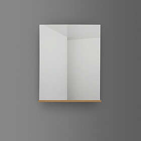 4AQUA Spegel med hylla (Ljusbrun ek/60)