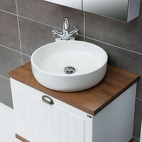 4AQUA Porslin Cristal vit med kranhål (52)