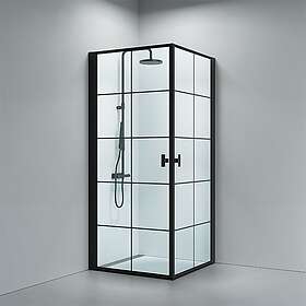 Strømberg Bad Noma 120 Duschhörn Matt Svart (New York/900x900mm)