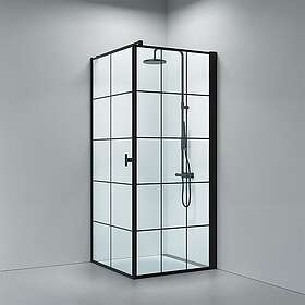 Strømberg Bad Noma 135 Duschhörn Matt Svart (New York/900x900mm/Venstre modell)