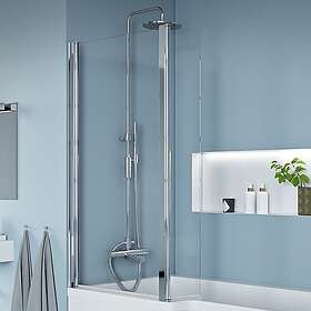Strømberg Bad Quantum 70 Badkarsvägg Krom Klarglas 140x80x14cm