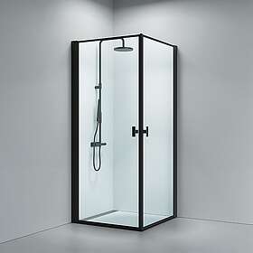 Strømberg Bad Noma 120 Duschhörn Matt Svart (Frame/900x900mm)