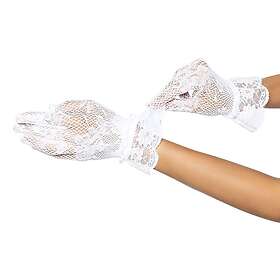 Vita Blommiga Spetshandskar One size