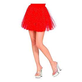 Tyllkjol Glittrande Röd One size