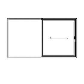 Novoroom Kombiparti Dörrar Extreme 1 Skjutbar & Fast Monorail XO (B: 2600 mm, H: 2100 mm) 353012621