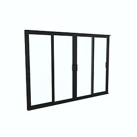 Landskap Skjutdörr Robust Året runt 2+2 Skjutdörrsparti B2847mm x H2000 Svart 60897816