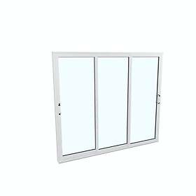 Landskap Skjutdörr Robust Året Runt 3-del Skjutdörrsparti B2300mm x H2000 Vit r 60846628