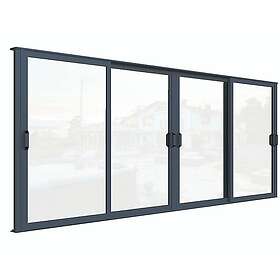 Landskap Skjutdörr Robust Året runt 2+2 Skjutdörrsparti B5247mm x H2000 Grå r 60897836