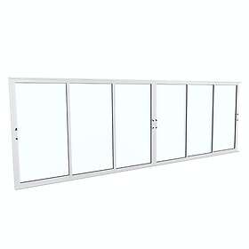 Landskap Skjutdörr Robust Året runt 3+3 Skjutdörrsparti B5949mm x H2000 Vit r 60897812
