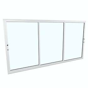 Landskap Skjutdörr Robust Året Runt 3-del Skjutdörrsparti B3800mm x H2000 Vit r 60846643