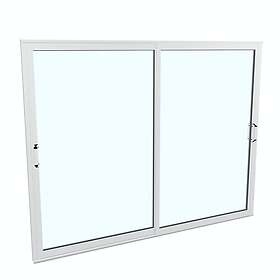 Landskap Skjutdörr Robust Året Runt 2-del Skjutdörrsparti B2550mm x H2000 Vit r 60846623