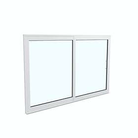 Landskap Skjutfönster Robust Året Runt 2-del Skjutfönsterparti B2250mm x H1200 Vit 60846654