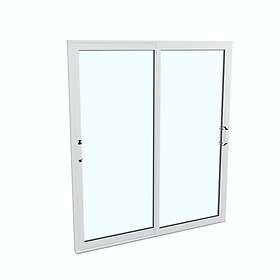 Landskap Skjutdörr Robust Året Runt 2-del Skjutdörrsparti B1750mm x H2000 Vit r 60846615
